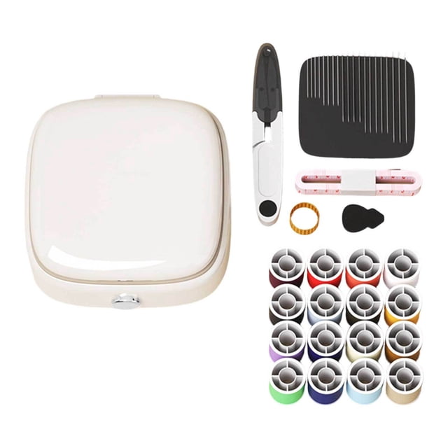 zhangmingg Complete Hand Stitching Sewing Kit with Design Big Eye Needles and Threader for Adults Beginners DIY Projects