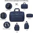 thumbnail image 5 of TIAWOLT Underseat Carry On luggage Bags for Travel Foldable Travel Bags for Women,Soft Lightweight Personal Item Travel Bag Small Carry On Bags for Airplanes,Travel Tote Bags for Gifts,Dark Blue, 5 of 9
