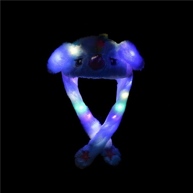 Tiktok-Sombrero de conejo para rata, Buddy, oreja de felpa, sombrero para saltar en movimiento, orejeras led luminosas, disfraz de Cosplay, sombreros para apretar, juguete inquieto