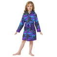 thumbnail image 6 of FORMRS Niños Bathrobe Unisex Hooded Robe Soft Plush Pajamas Sleepwear, Size 7-9T, Night Mushrooms Pattern, 6 of 7