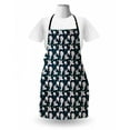 thumbnail image 3 of Magnolia Apron, Japanese Sakura on Blue Shade Background Spring Season Pattern, Unisex Kitchen Bib with Adjustable Neck for Cooking Gardening, Adult Size, Pale Pink Dark Blue, by Ambesonne, 3 of 4