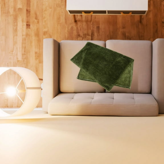 MLINS Portable Blanket in Olive Green for Wearing Made of Polyester Easily Coordinates with Home Decor