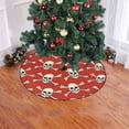 thumbnail image 2 of FMSHPON BonesSkulls Xmas Christmas Tree Skirt Stand Mat for Holiday Party Decoration Indoor Outdoor 48 inches, 2 of 3