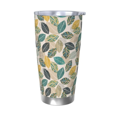 

Goofa Vintage Leaves for 20 oz Skinny Tumbler Stainless Steel Coffee Mug Slim Vacuum Insulated Travel Cup Car Cup-Without Straw