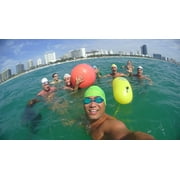 New Wave Swim Bubble by New Wave Swim Buoy for Open Water Swimmers and Triathletes - Swim Safer with New Wave While Swimming Outdoors with This Safety Swim Buoy Tow Float (Fluo Green)