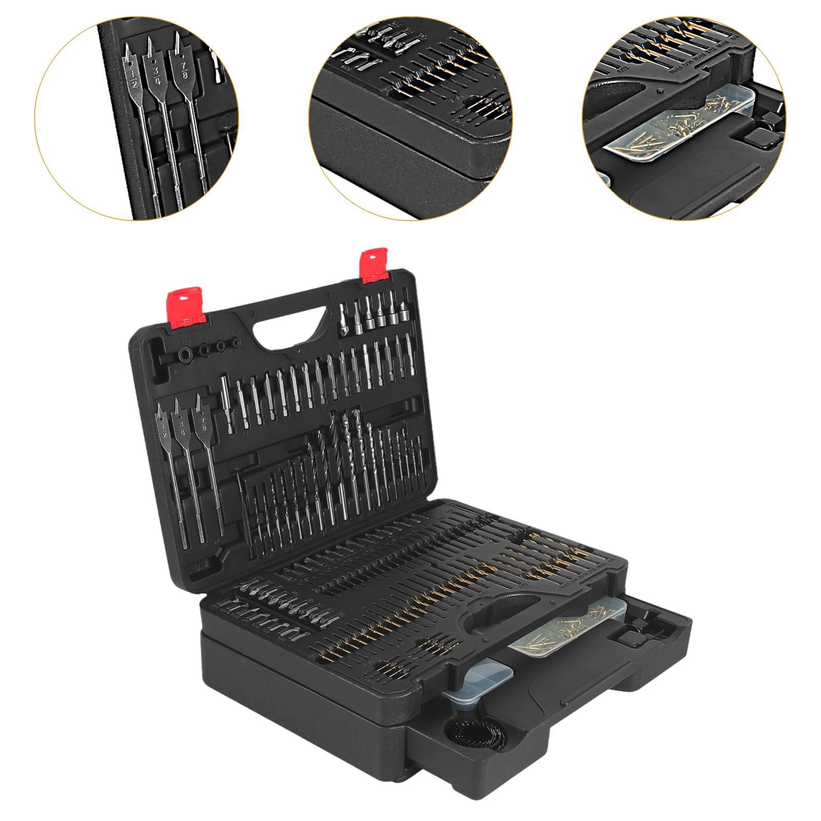 colaxi 398 Pieces Screwdriver Set Screwdriver Bit Set High Speed Steel Black Sturdy Impact Driver Bit for Furniture Repair