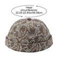 thumbnail image 3 of Hsqqdc Unisex Vintage Rolled Cuff Brimless Docker Hat, Sailor Skull Cap Beanie for Men Women, 3 of 7