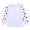 thumbnail image 6 of Odeerbi 3-14 Years Kids Girls Valentines Day Outfits Love Print Cotton Long Sleeve Raglan Shirts Pants Two-piece Set Casual Loungewear Kids Girls Clothes, 6 of 9