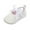 White, variant on Otqutp Summer Dance Shoes for Flower Girls Toddler Kids Girls Soild Colour Bowknot Princress Shoes Soft Sole The Floor Barefoot Non Slip First Walkers Prewalker Shoes
