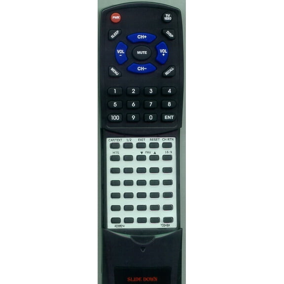 Replacement Remote for TOSHIBA AE006214, CT878, CT-878, 20AF45, 14AF45, 14AF75C, 076N0GQ020, RTAE006214