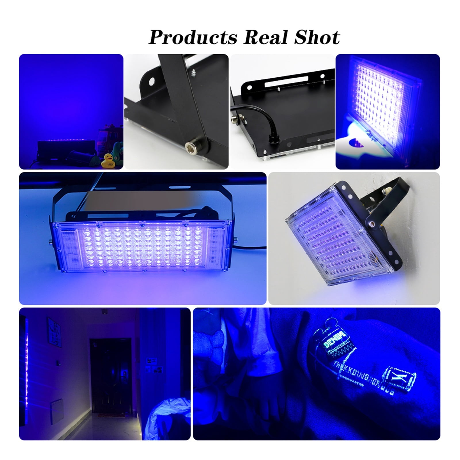 UV Flood Light 50W 100W 395nm 400nm Ultraviolet Fluorescent Sta Lamp For Bar Dance Party Blacklight ,Multifunctional Lighting