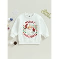 thumbnail image 2 of Bagilaanoe Toddler Baby Girl Boy Christmas Sweatshirt Long Sleeve Print Pullover 9M 12M 24M 3T 4T 5T Kids Fall Loose Tee Tops, 2 of 8