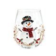 thumbnail image 2 of SLYNSHome Christmas Glass Tumbler 420ml Hand Blown Crystal Whiskey Cup with Gold Rim for Holiday Barware Home Christmas Party Gift, 2 of 7