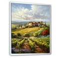 thumbnail image 2 of Designart "Fluid Art Vineyard Charm II" Vineyard Floater Framed Canvas Art Print, 2 of 5