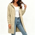 thumbnail image 4 of Miqool Long Hoodies for Women Long Sleeve Button Down Sweatshirts Drawstring Casual Fall Winter Track Jackets with Pockets, 4 of 8