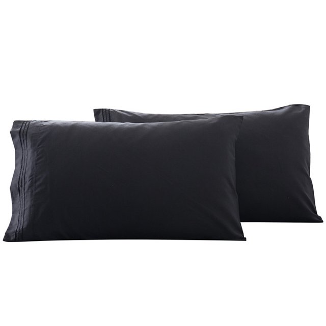 leyfeng Par Funda de almohada Funda de almohada Funda de rayas sólidas 2PCS 51X102cm