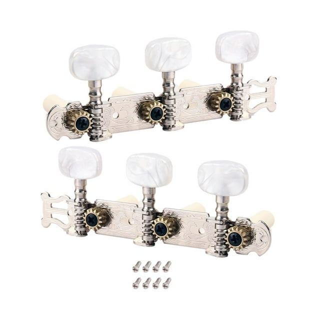 TISHITA Guitare Classique Tuner Tuning Clés Chevilles Machine Têtes Postes Ensemble Complet Chrome