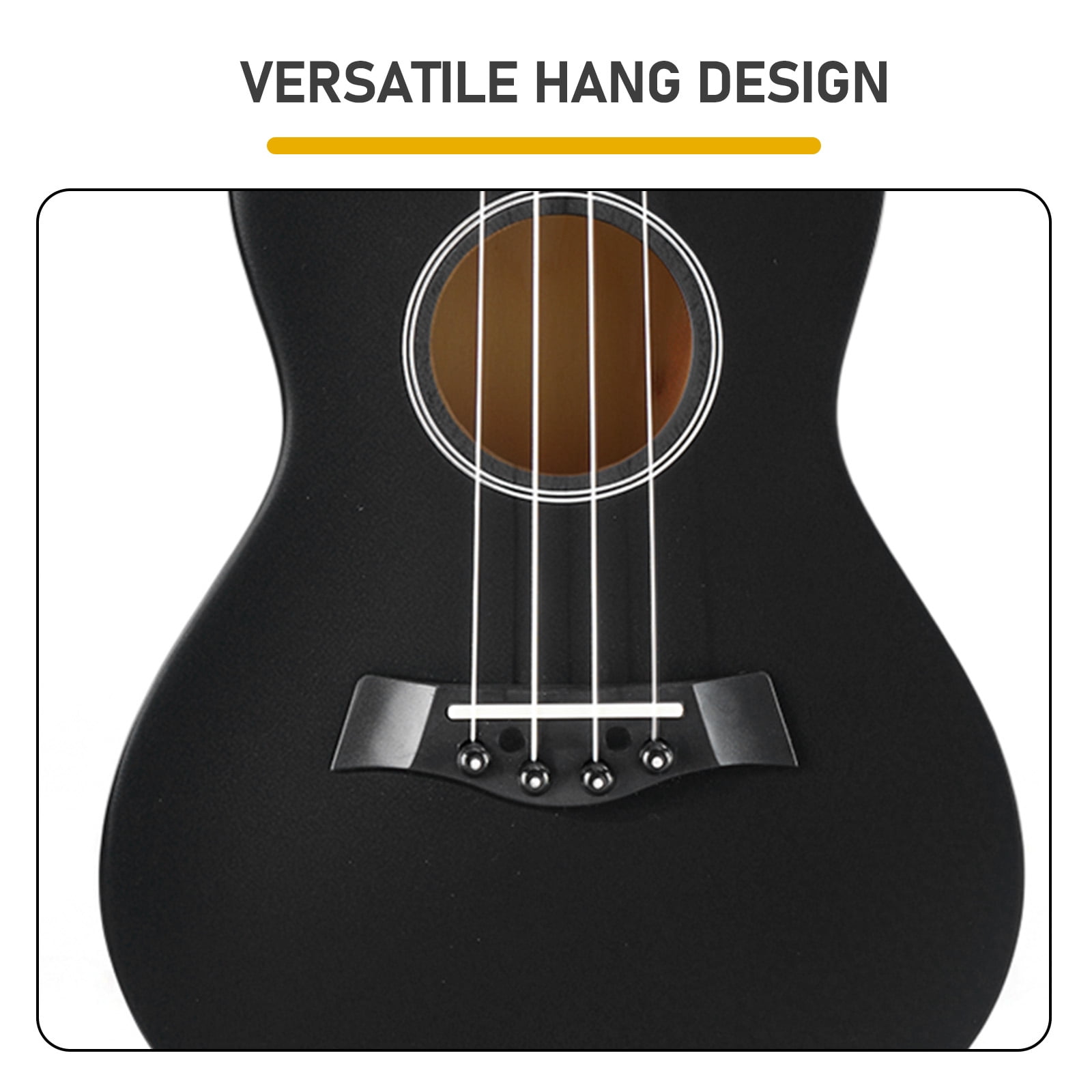 23 Inch Ukulele Beginner Kit with Bag Capo Strap Picks Tuner