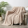 thumbnail image 1 of Manta De Vellón 1Pcs 27.56x39.37" Suedes Nap Shawl Blanket in Flock Material with Khaki Ideal for Office Naps Warm and Cozy for Bed or Sofa Use JASKFLY, 1 of 8