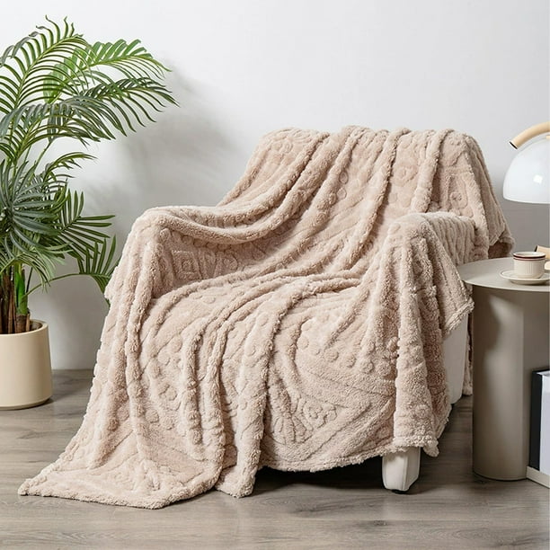 Manta de camilla de ante, vellón 70x100cm | Manta cálida, suave y acogedora para oficina, sofá, cama | Diseño ligero de rayas, opciones multicolor, perfecto para siestas y descanso