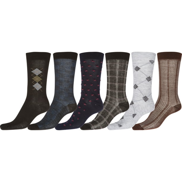 Sakkas Mens Pattern Dress Socks Value Assorted 6Pack Combo 1013