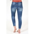 thumbnail image 3 of Grace in LA Jeans Women's Unfinished Hem Light Wash Junior Fit Skinny Stretch Jeans (25), 3 of 4