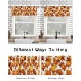 thumbnail image 6 of Thanksgiving Kitchen Curtain Valances for Windows Farmhouse Short Curtains, Fall Orange Pumpkin Maple Leaves Farmhouse Rod Pocket Valance Curtain for Bedroom Cafe Living Room 56"x16", 6 of 8
