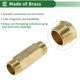 thumbnail image 3 of Conectores de rosca doble exterior de latón de 1/2" macho Unique Bargains 2.36" 2 piezas, 3 of 7