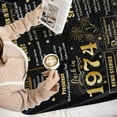 thumbnail image 4 of Back in 1984 Birthday Poster Blanket for Women Men, Black Gold 40th Birthday Gifts Idea for Mom Dad Grandpa Grandma Uncle Aunt, 40 Year Old Soft Throw Blanket 50" × 60" for Bed Sofa, 4 of 5
