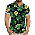 thumbnail image 2 of RXMEKW Chemise à Manches Courtes Imprimée pour Hommes avec Col Rabattu, Haut Décontracté en Polyester, Coupe Standard, 2 of 6