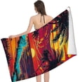 thumbnail image 2 of PHYHOO Vintage Ocean Sunset , Swimming Yoga s, Sand Free Microfiber 30x60in, 2 of 8