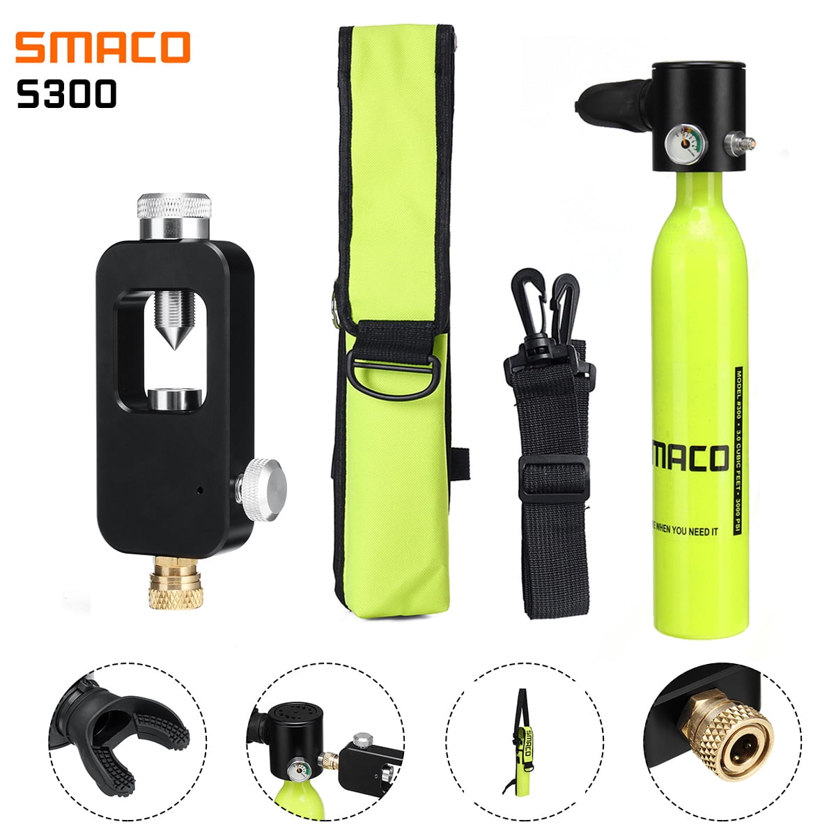 500ml Diving Air Tanks Portable Mini Oxygen Breathing Device Equipment
