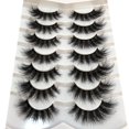 thumbnail image 5 of False Eyelashes Fluffy Mink Lashes Cat-Eye Look 8D Volume Fake Eyelash Strips 7 Pairs Pack, 5 of 5