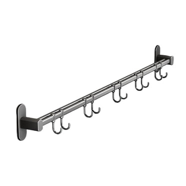 veasfak Kitchen Utensil Rack, Kitchen Rack, Rail Rack Organizer for Hanging, Cup Holder, 60cm