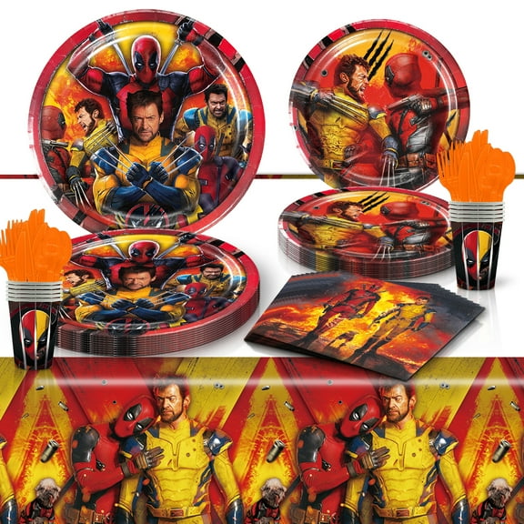 81 Pcs  Party Tableware,  Birthday Party Supplies, Paper Plates, Napkins, Cups, Knives, Spoons and Forks, Themed Birthday Party Supplies Decorations