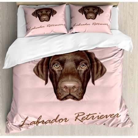 Labrador Duvet Cover Set King Size Modern Retriever Portrait With