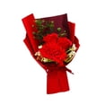 thumbnail image 4 of Jabón floral Flores artificiales Simulación Centros de mesa Decoración de boda Decorativo Rojo, 4 of 7