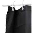 thumbnail image 4 of Cortina de baño impermeable para textiles para el hogar, cortina de baño con ganchos, negra 150x180cm, 4 of 5