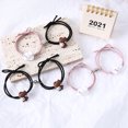 thumbnail image 5 of 2 uds. Pulseras magnéticas para abrazar oso, bonita pareja de dibujos animados, pequeña banda de goma, pulsera para novia, cuerda para el pelo, 5 of 5