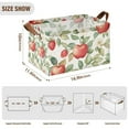 thumbnail image 7 of Yayeee Foldable Storage Basket for Shelves with Handles Set of 2 Waterproof Cloth Bins, Beige Apple Pattern, 7 of 7