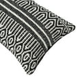thumbnail image 5 of Chanasya Jacquard Cotton Black and White Natural Stripe Pattern Lumbar Throw Pillow Cover - Modern Home Décor for Bed, Couch, Patio and Outdoor (12x20 Inches), 5 of 6