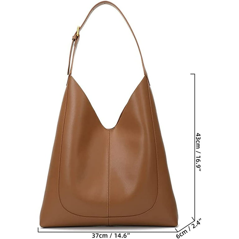 Women's Shoulder Bag Made Of Grain Leather With Long Leather Shoulder
