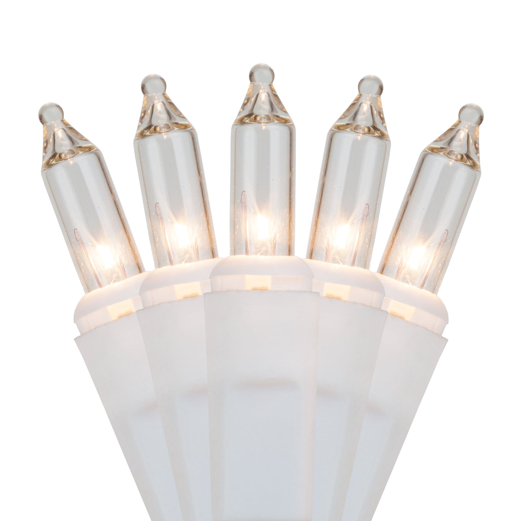 Kringle Traditions White Wire Christmas Lights, Wedding Mini Lights, Home Party Lights - Canopy Outdoor Lights, White Wire Mini Lights (100 Lights, 50.5 Ft, Clear)