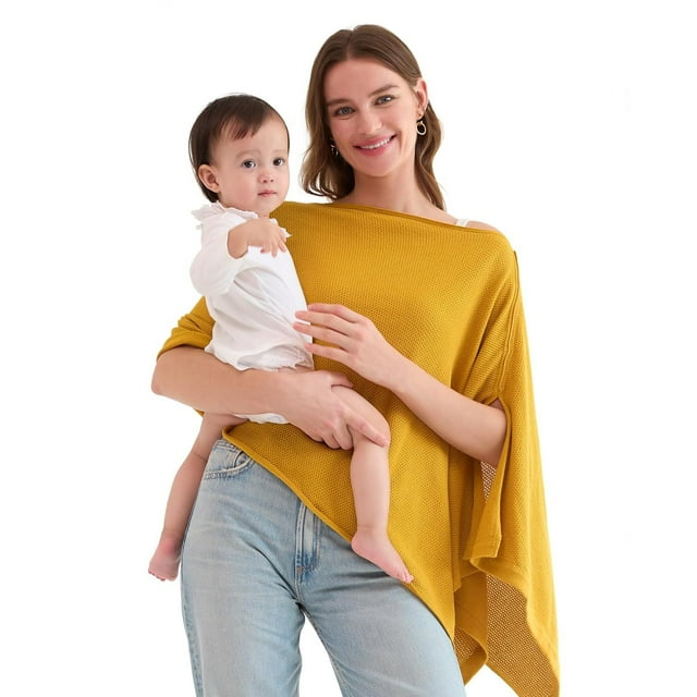 Momcozy Funda de Lactancia para Amamantar, Poncho Privacidad Algodón, Funda Multiusos para Cochecito, 1 Pieza