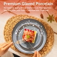 thumbnail image 5 of Dinner Plates, 10 Inch Round Porcelain Plates, Dish Set for Lunch, Party, Wedding, Restaurant, Microwave, Oven, Dishwasher Safe Plates Set of 6, Hot Assorted Colors, 5 of 7