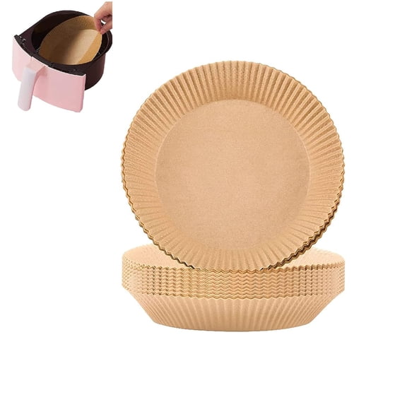 Disposable Air Fryer Liner, 100PCS Non-stick, Oil-proof, Water-proof, Food Grade Parchment for Baking, Roasting, Microwave