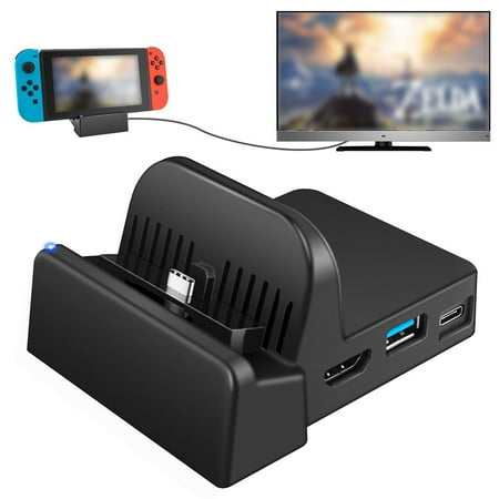 Autmor Charging Dock for Nintendo Switch Lite and for Nintendo Switch, Compact Charging Stand Station with Type C Port Compatible