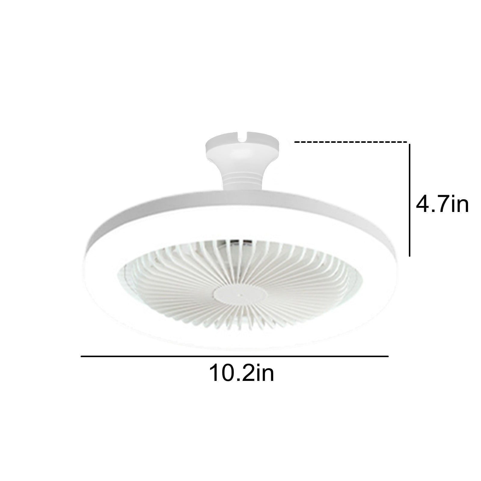 Byujiro E27 Screw-in 2-in-1 Ceiling Fan with LED Light Adjustable Speed Quiet Fan Light Combo Easy Install Fan with Light Socket for Bedroom, Living Room, Kitchen & Office Use
