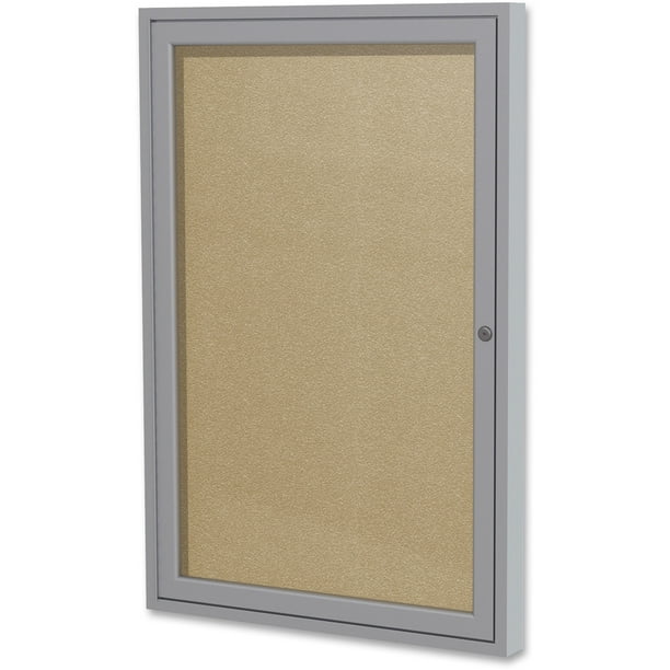 Ghent Enclosed Outdoor Bulletin Board, 36" x 24", SatinFinished Frame