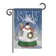 thumbnail image 2 of Breeze Decor 14101 Christmas Snow Globe Snowman 2-Sided Vertical Impression House Flag - 28 x 40 in., 2 of 2